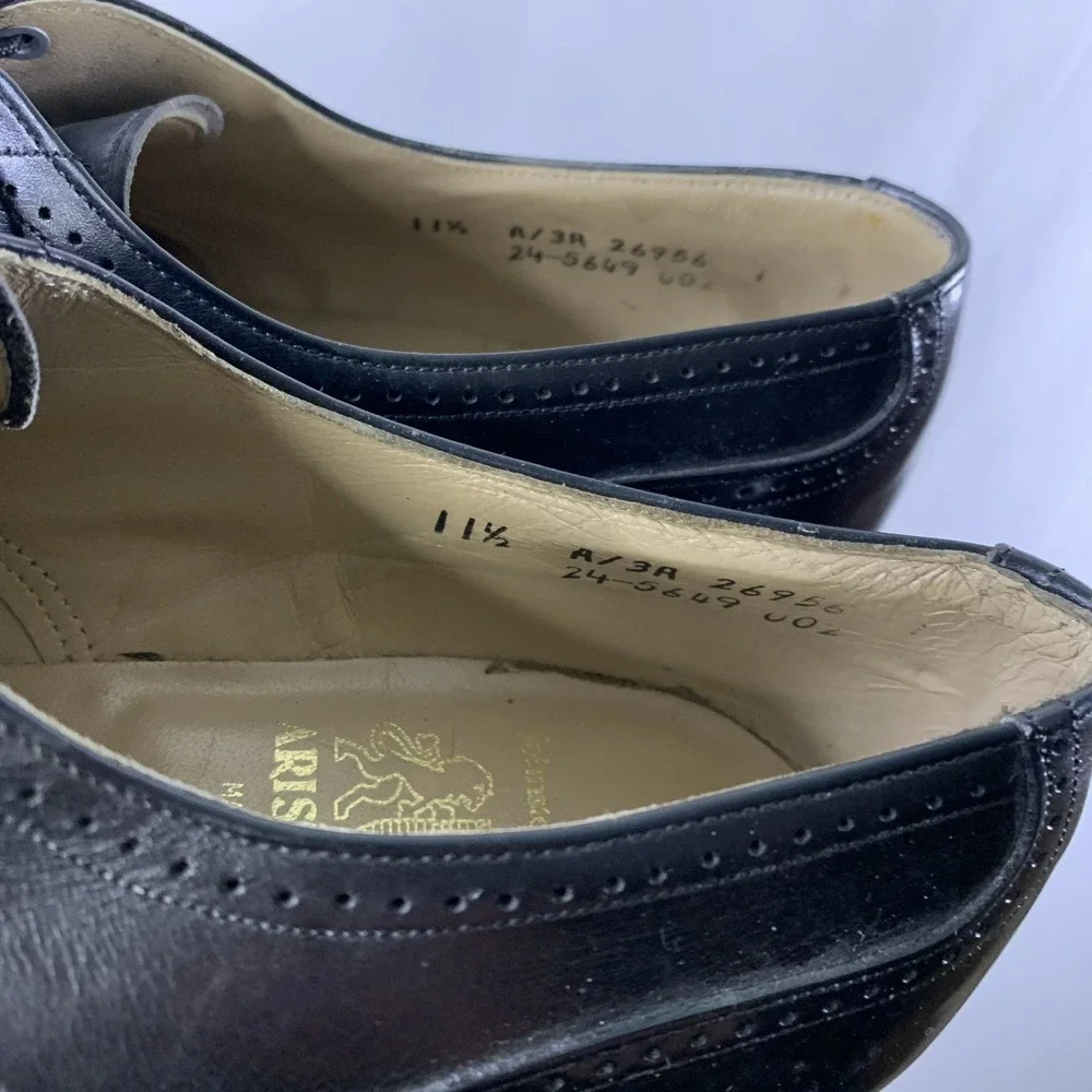 VTG Johnson & Murphy Aristocraft Mens Wingtip Oxford Dress Shoes 11.5 3A  USA